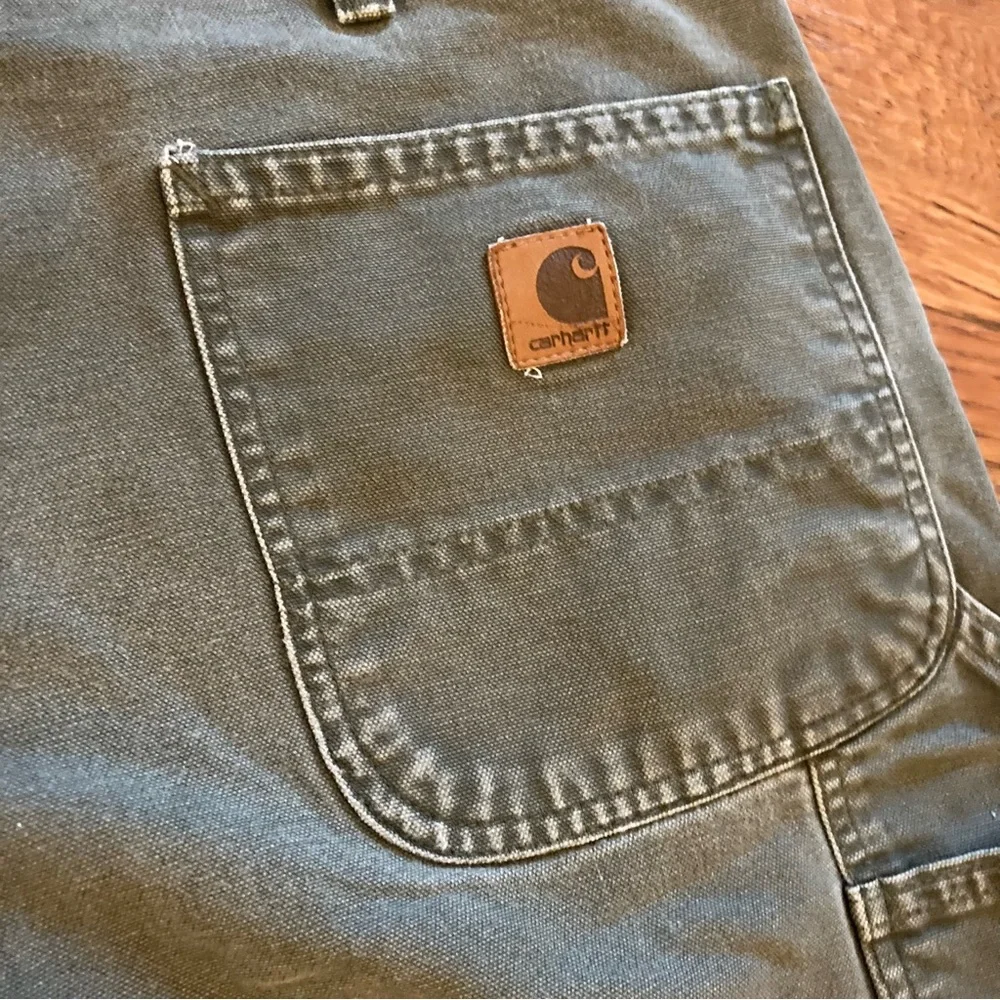 Carhartt Pants Cargo Jeans Denim Work Wear 34x29 Mens Carpenter Hunting - Picture 9 of 11